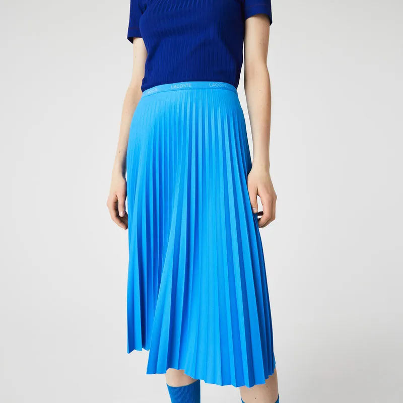 LACOSTE Casual Long Skirt Women's Sky Blue-1