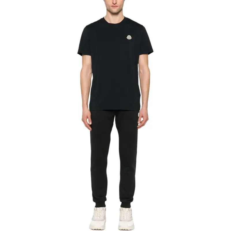 Moncler Logo patch Cotton T shirts Pack Of Three-2