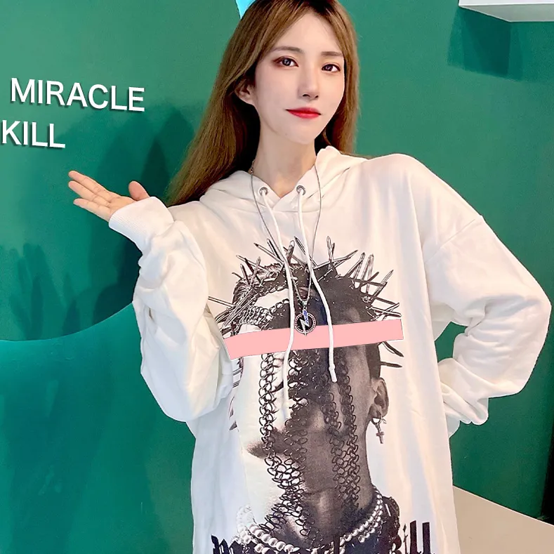 MIRACLE KILL Hooded Loose Fit Sweatshirt Unisex-31