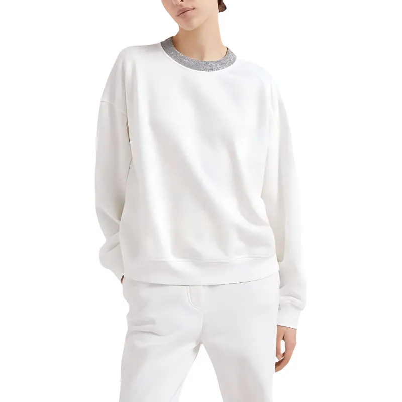Brunello Cucinelli Monili Detailed Crewneck Sweatshirt-1