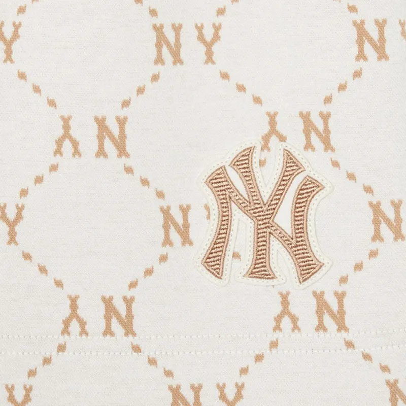 MLB Diamond Monogram Casual Shorts Unisex Cream-2