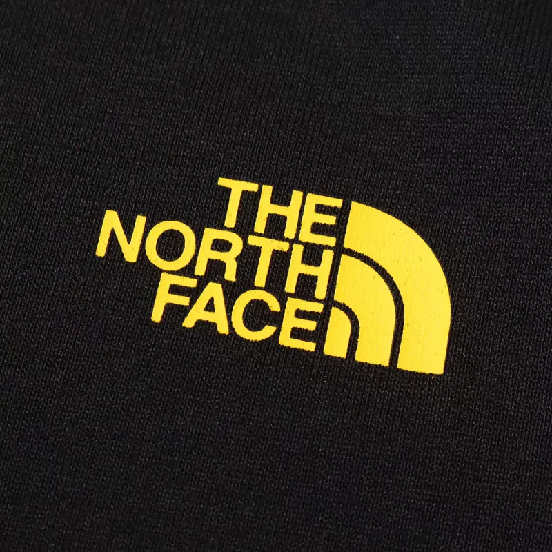 THE NORTH FACE T Shirt Men's Black With Yellow Logo-2