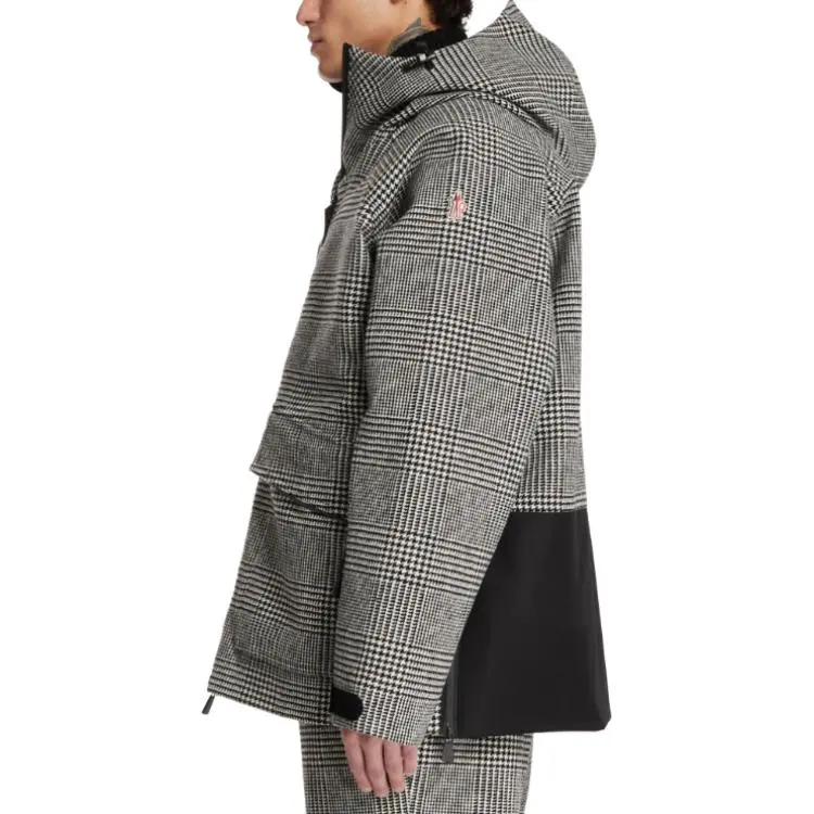 Moncler Houndstooth Hooded Down Jacket-4