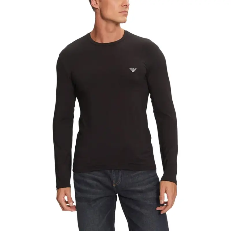 EMPORIO ARMANI Fitted Loungewear Top In Cosy Modal-1