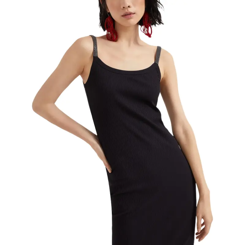 Brunello Cucinelli Embellished Sleeveless Midi Dress-4