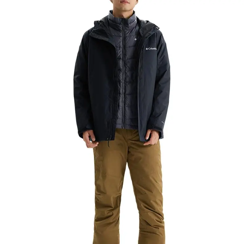 Columbia Water Resistant Warm Heat Reflective Windbreaker Jacket Men's Black-2