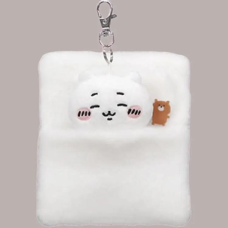 Chiikawa Chiikawa Closed Eye Jiye Blanket Roll Box Dolls Plush Pendant 14cm Height-3