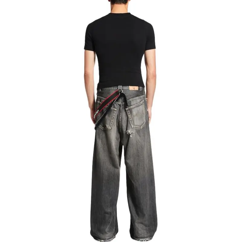 Balenciaga SS25 Jeans Loose Fit Men's Dark Gray-2