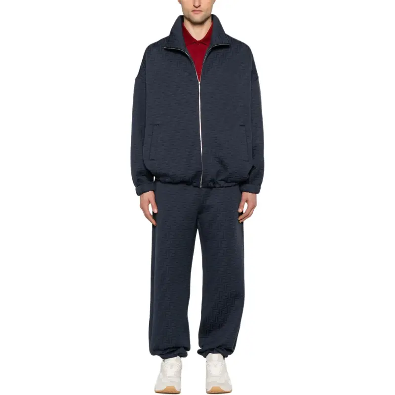 FENDI Monogram Printed Zipped Sweatshirt-1