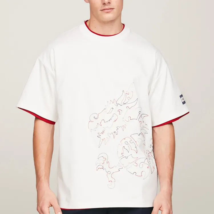 Tommy Hilfiger x CLOT T Shirt Unisex Ecru-4