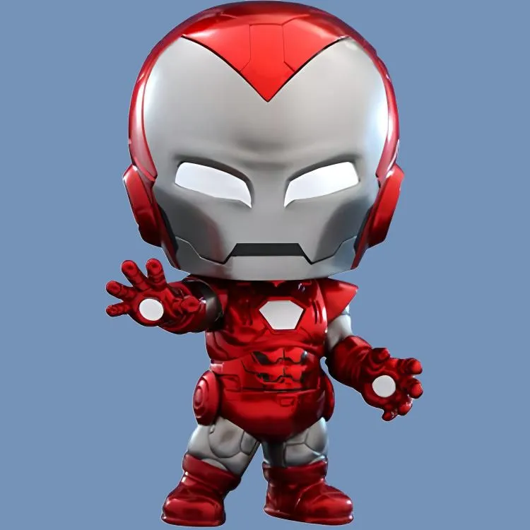 Hot Toys Cosbaby Collection Marvel Comic Iron Man Silver Centurion Armor Edition S Chibi Figures-2