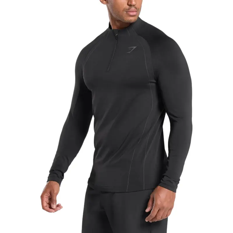 GYMSHARK FW24 Seamless Workout Clothing Men's Black-2