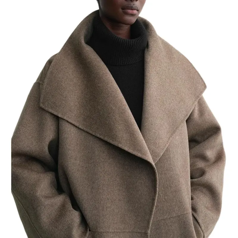 TOTEME Collared Open Front Coat-4