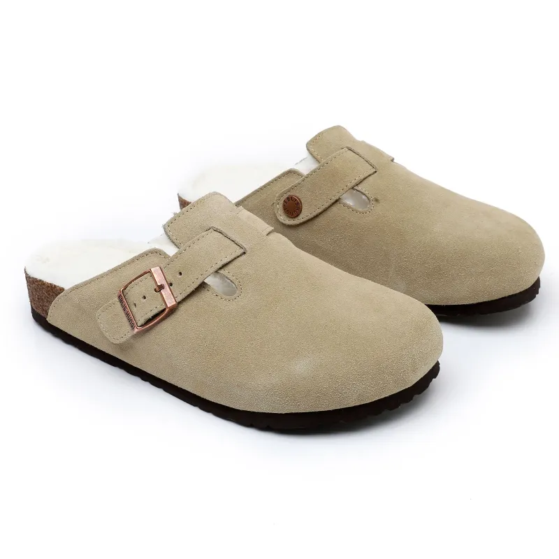 EBLIS HUNGI Cork Sole Slip-Resistant Abrasion-Resistant Wrap-toe Slippers Unisex-24