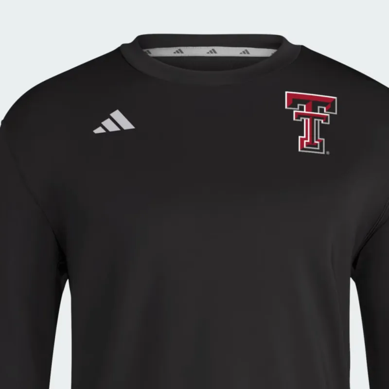 Adidas Free Shipping With AdiClub Texas Tech Dugout Crew Sweater-2