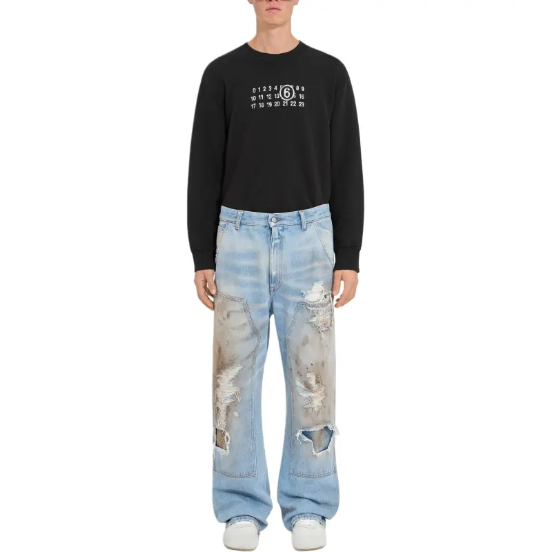 MM6 Maison Margiela Distressed Jeans-4