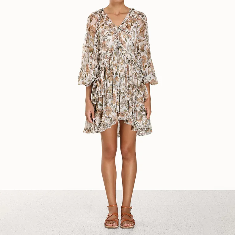 Zimmermann Long-Sleeved Dresses Women's Ivory White-1