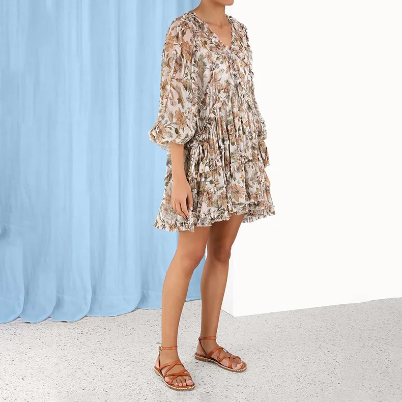 Zimmermann Long-Sleeved Dresses Women's Ivory White-3
