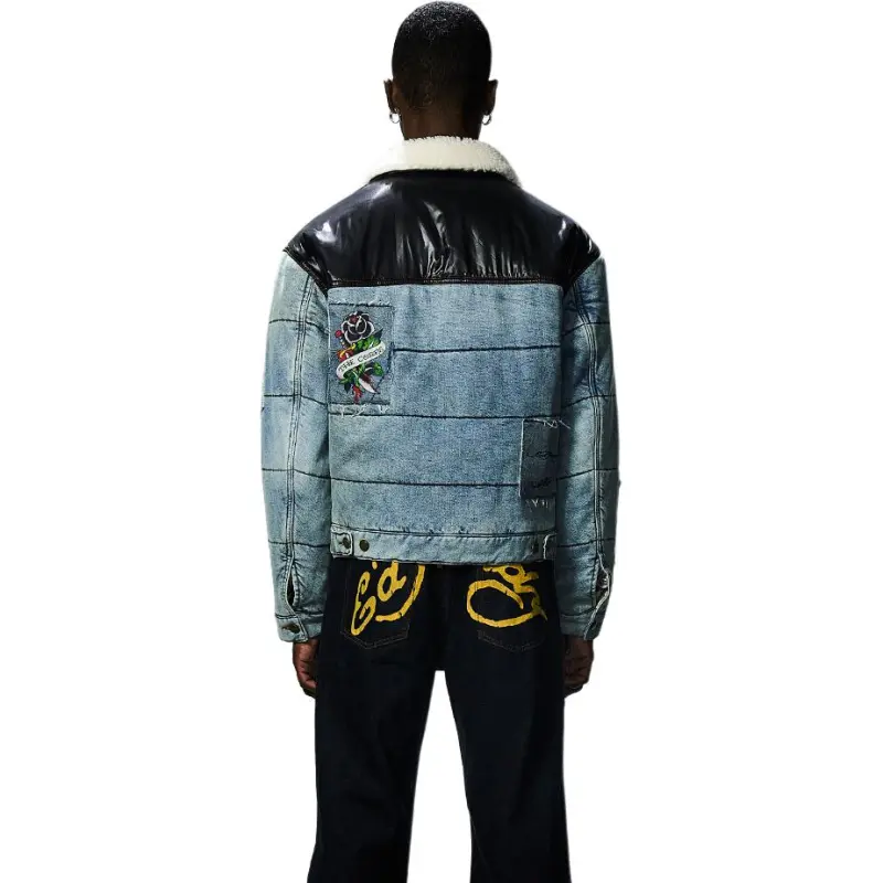 Ed Hardy x BRUNO FW24 Jacket Men's Indigo-2