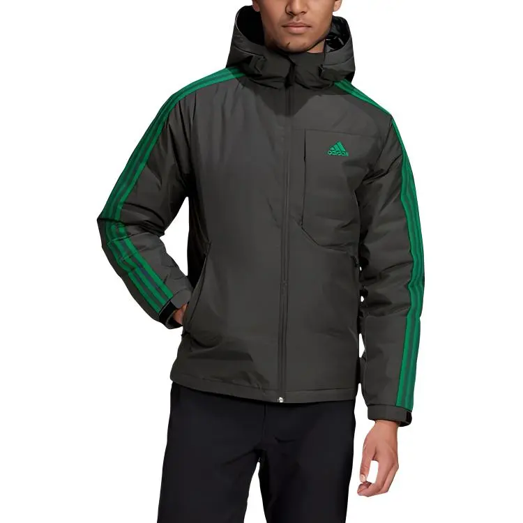 Adidas Down Jackets Men Dark Gray-2