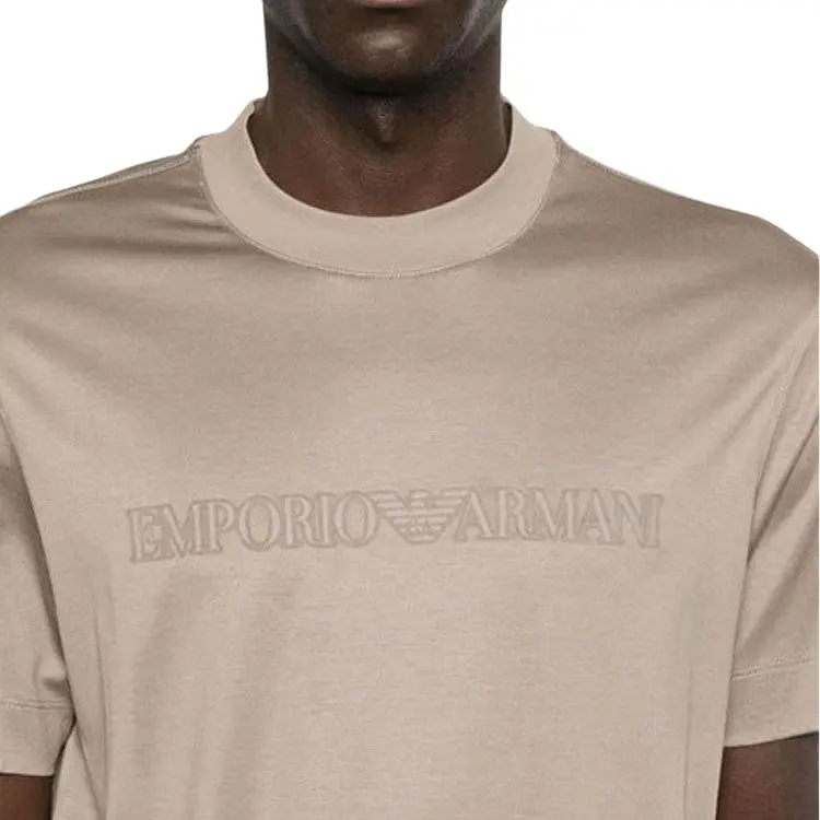EMPORIO ARMANI Flocked logo T shirt-3