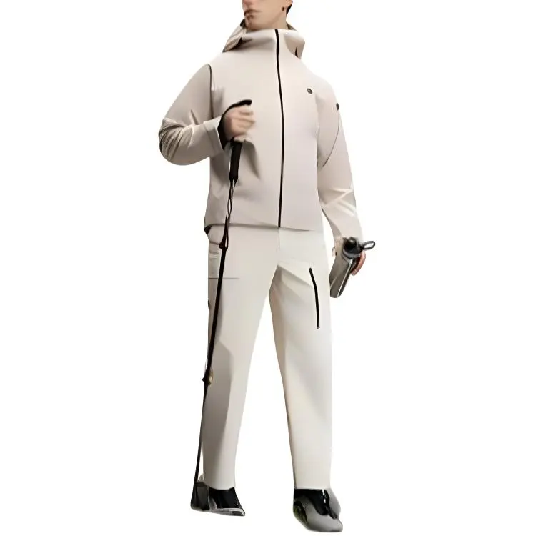 FILA Waterproof And Windproof Windbreaker Jacket Men's Manor Gray-4