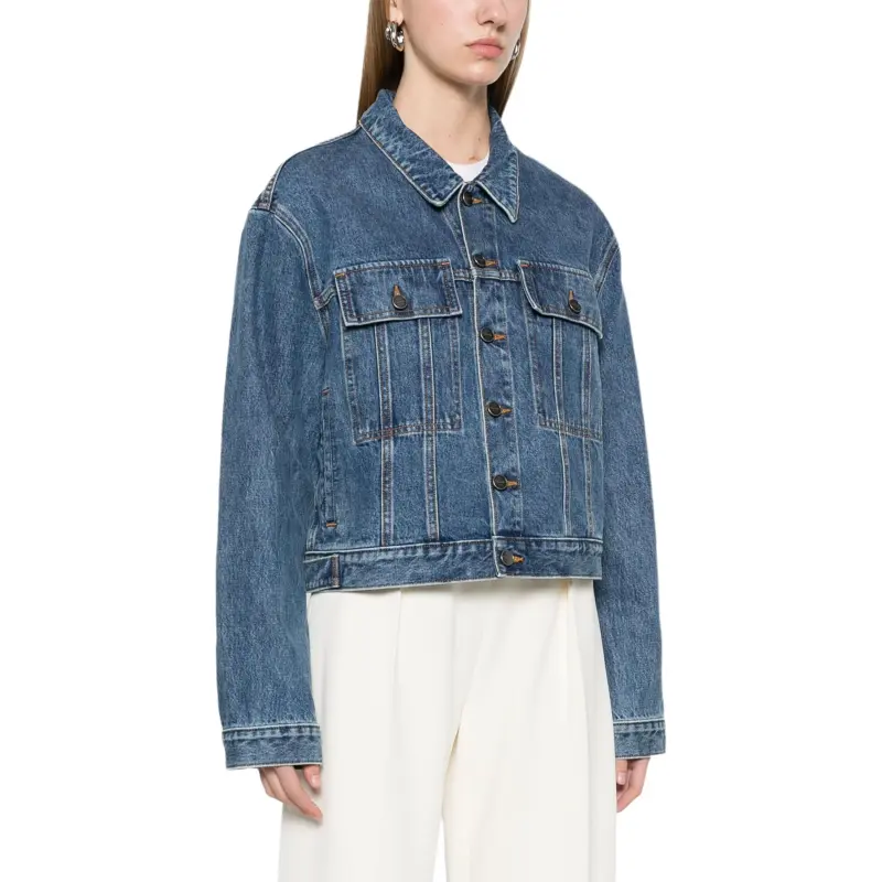 KHAITE Saunder Buttoned Denim Jacket-2