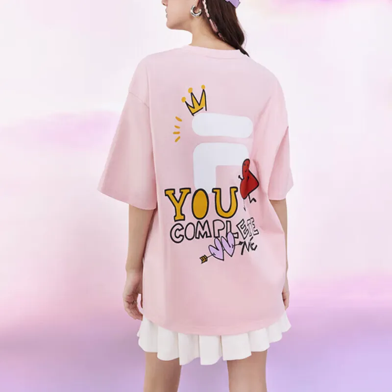 FILA FUSION T Shirt Unisex Enchanting Pink-3