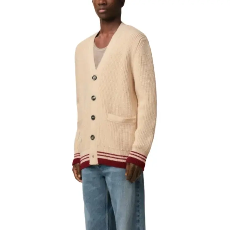 AMIPARIS Paris V Neck Ribbed Cardigan-6