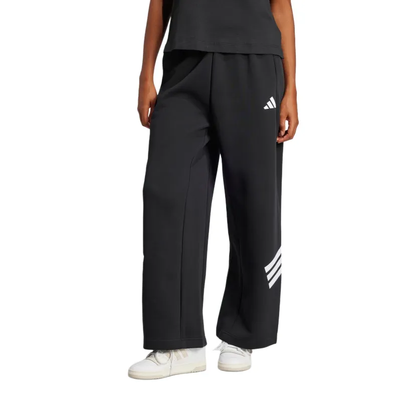 Adidas Women's Future Icons 3 Stripes Open Hem Tracksuit Bottoms Black-1