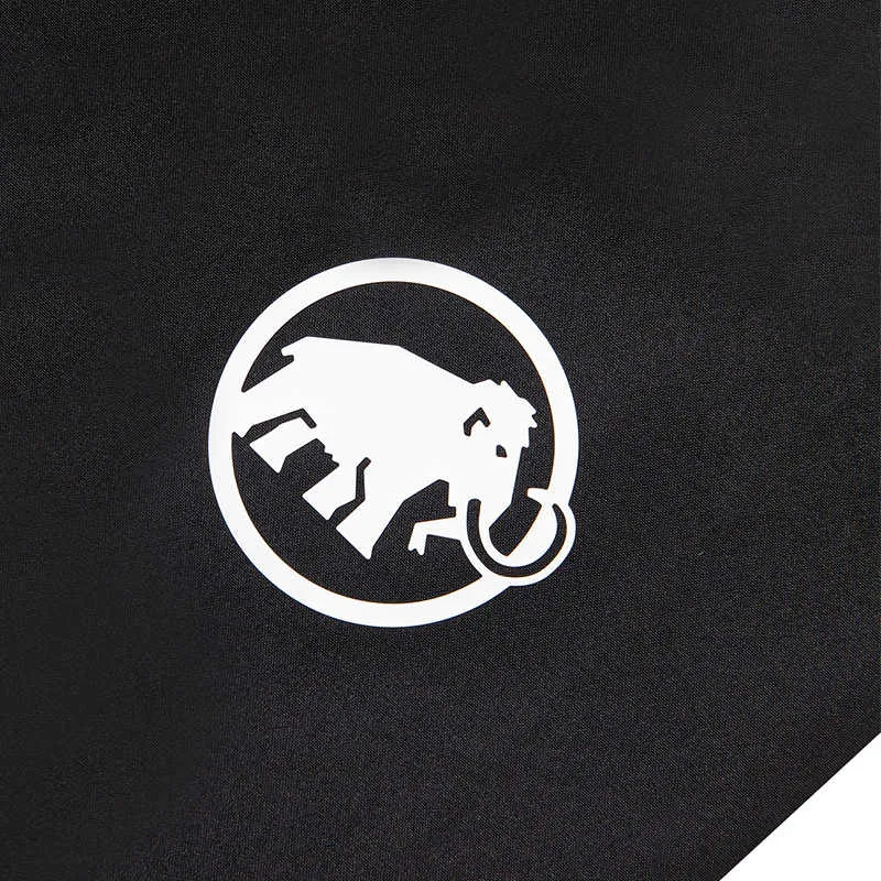 MAMMUT Convey Hiking Waterproof And Windproof To Keep Warm Windbreaker Jacket Unisex Black Comes With Necklace-2