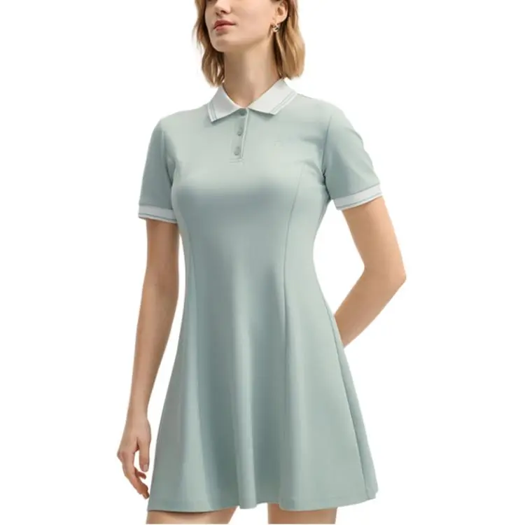 FILA Short Sleeved Dress Women's Oat Gray-2