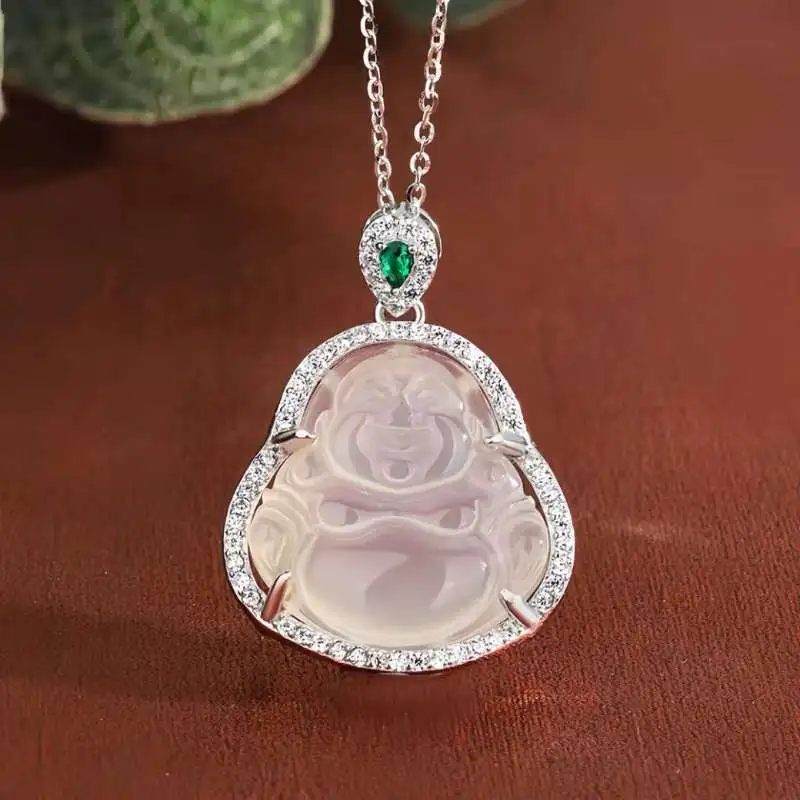 Grace Chalcedony Jade Necklaces Unisex-3