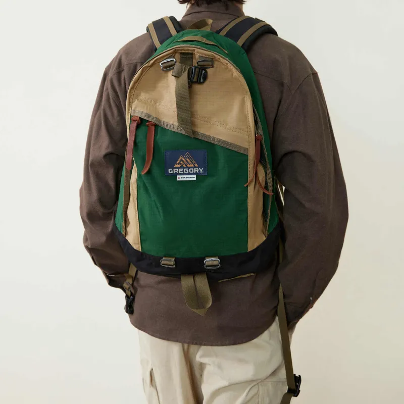 GREGORY NOTHOMME Collaboration Cotton Backpack Unisex Beige & Green-4