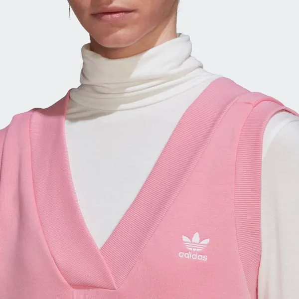Adidas Adicolor Classics Vest Dress Sleeveless Dress Women's Pink-4