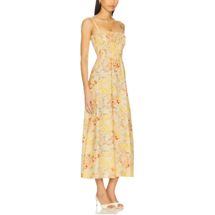FAITHFULL THE BRAND Slip Dress Women's Floral Yellow-2