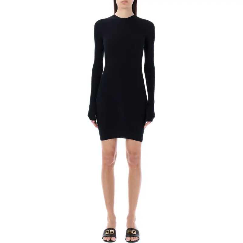 Balenciaga Crewneck Knitted Mini Dress-2