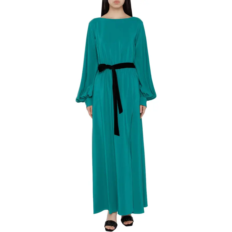GUCCI Silk Belted Maxi Dress-2