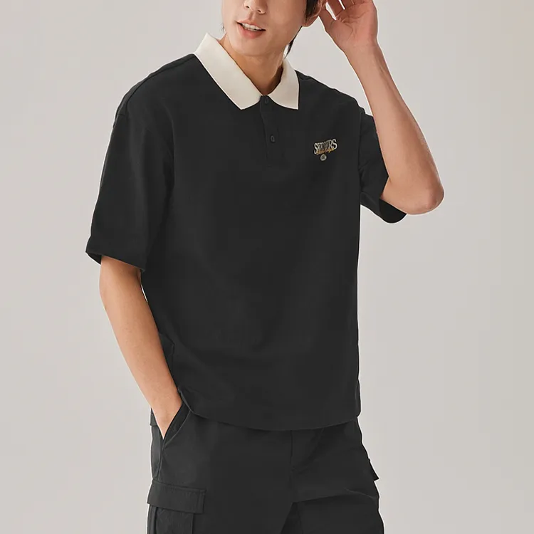 Skechers Sports And Leisure Polo Shirt Men's Carbon Black-3