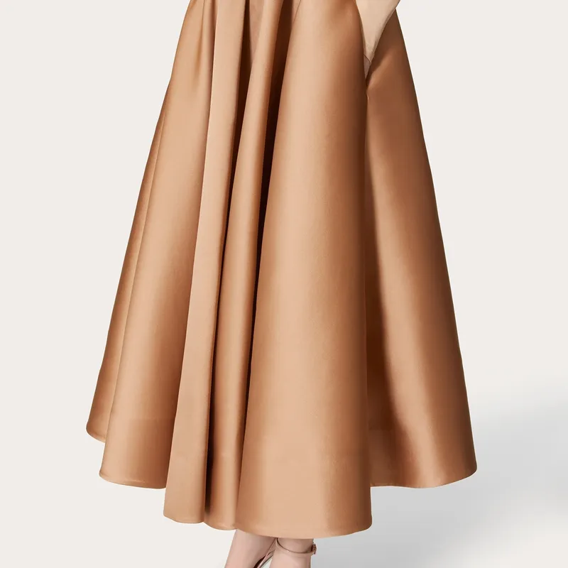 Valentino High Waist Pleated Midi Skirt-3