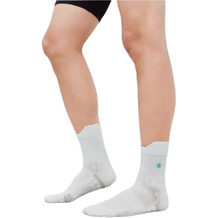 QIAODAN Running Socks Men's 1 Pack White/Aurora Green-1