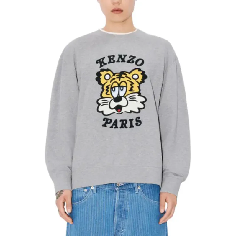 KENZO Logo Embroidered Crewneck Sweatshirt-6