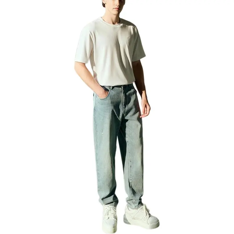 PEACEBIRD MEN Jeans Men Denim Light Blue 1-3