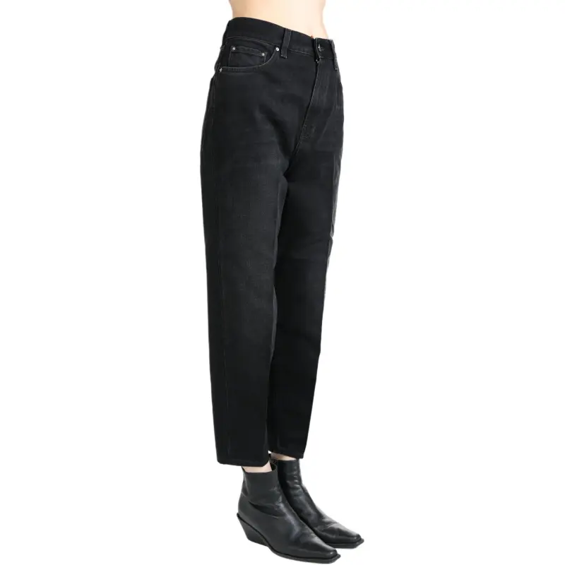 TOTEME Logo patch Cropped Jeans-2