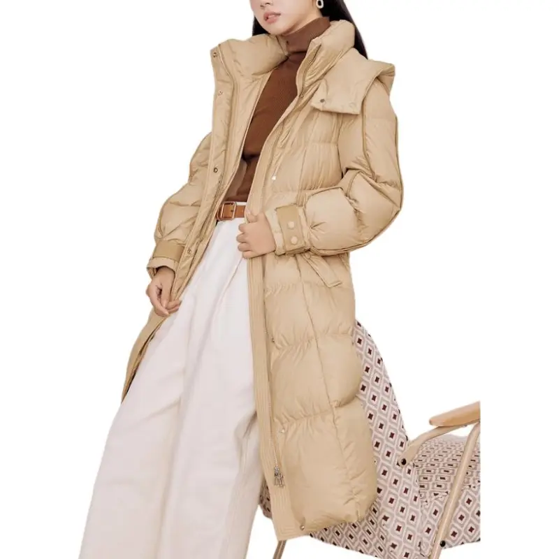YINER GoodLand Down Jackets Women's Light Khaki-2