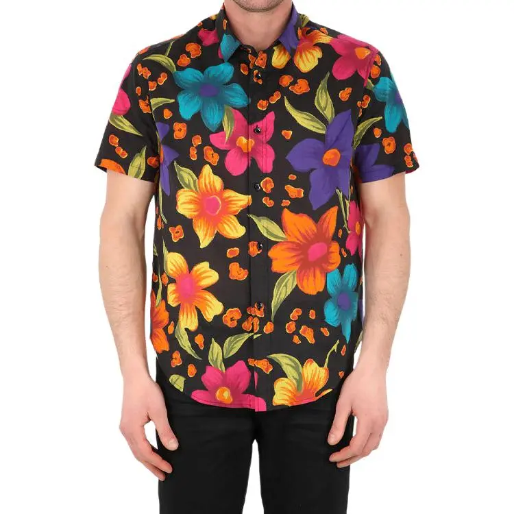 SAINT LAURENT Floral Printed Short Sleeved Shirt-3