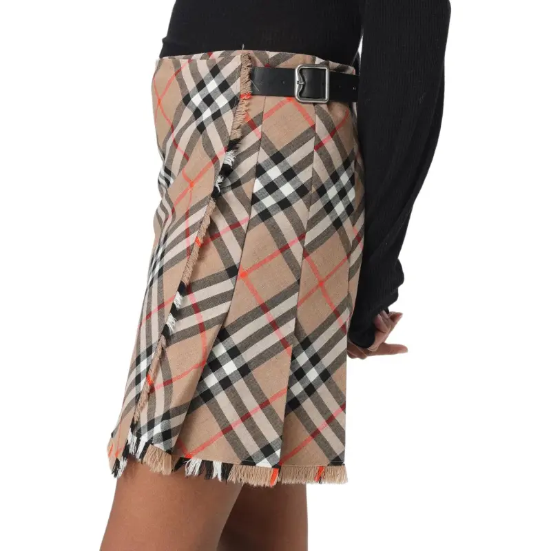 Burberry Checked Pleated Mini Skirt 'Linden'-4