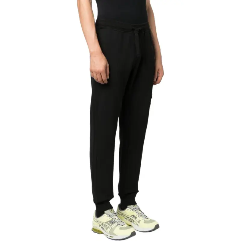 STONE ISLAND Logo embroidered Cotton Track Pants-3