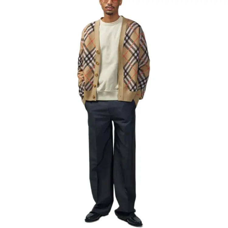 Burberry Checked Patch Crewneck Sweatshirt-1
