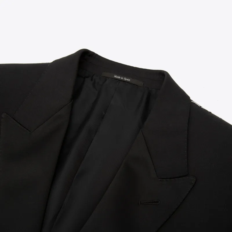 Zegna Business Suit Coat Set Men's Black-2